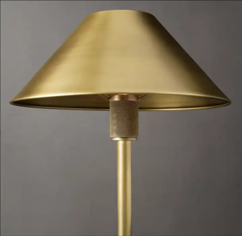 E26 / Candelabra Hardwired Rechargeable Brass Table Lamp Brass LED Desk Lamp