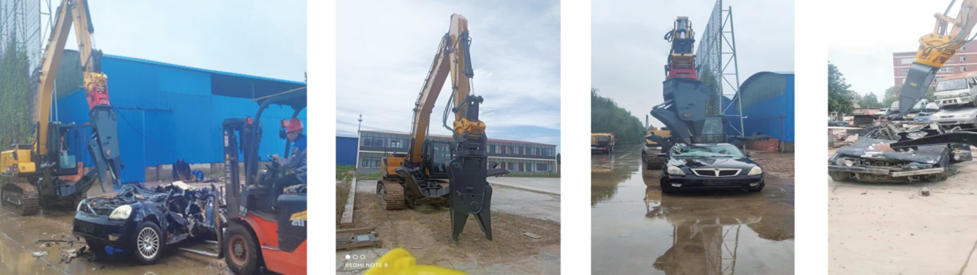 6-40 Tons Excavator Attachment Car Disassemble Shear / Scrap Car Dismantling Shear