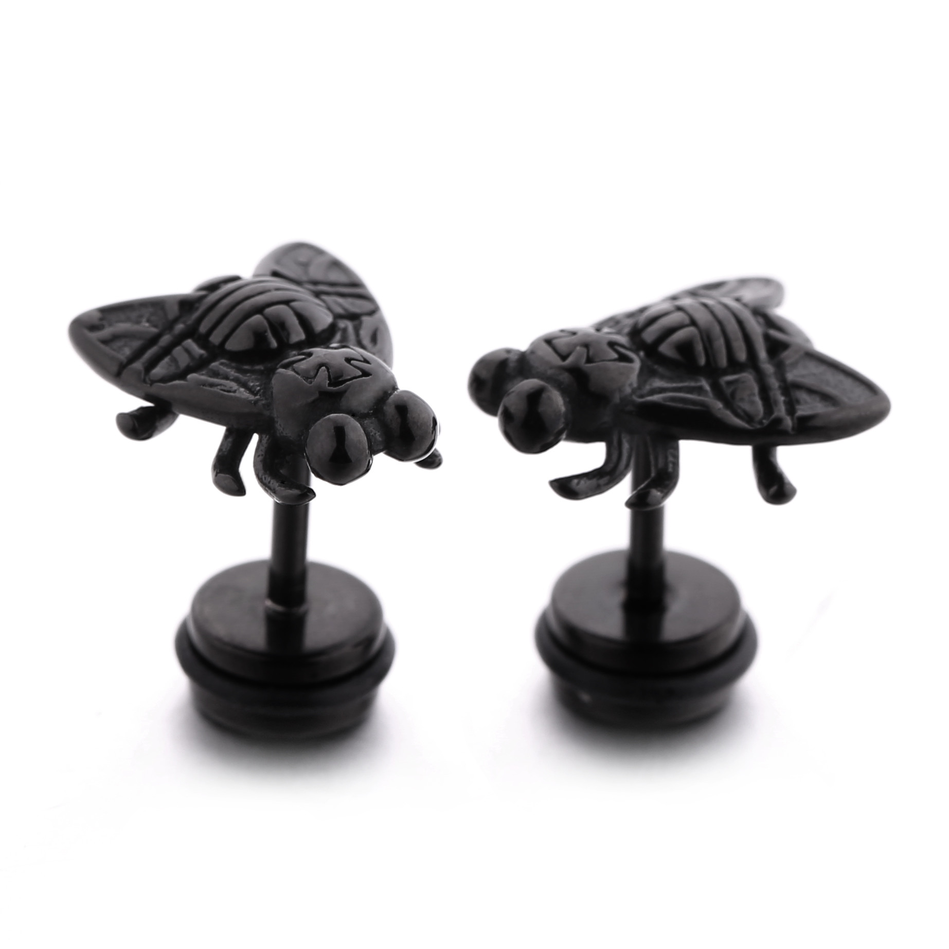Unique stud earrings animal shape black stud earrings on hot sale