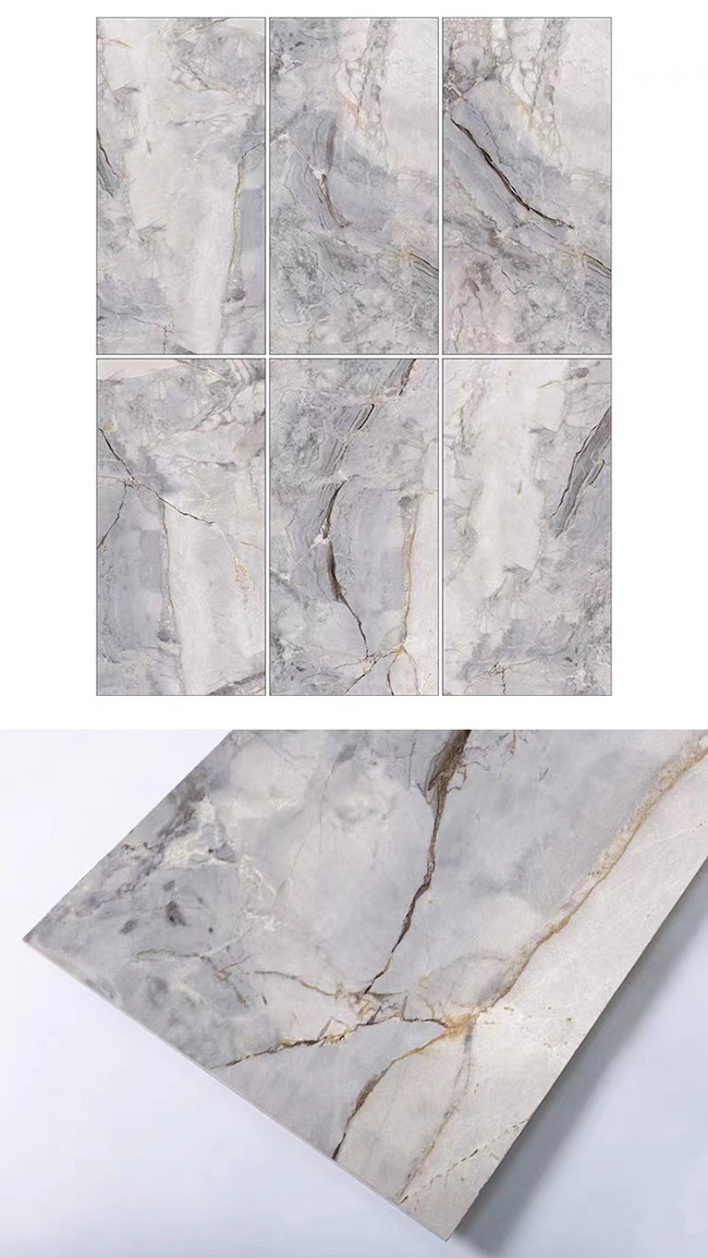 Large Format Porcelain Full Body Marble Tile Glossy Glazed 600*1200