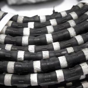 China 40 Beads Per Meter Marble Diamond Wire Saw Rubber Concrete Cutting on sale