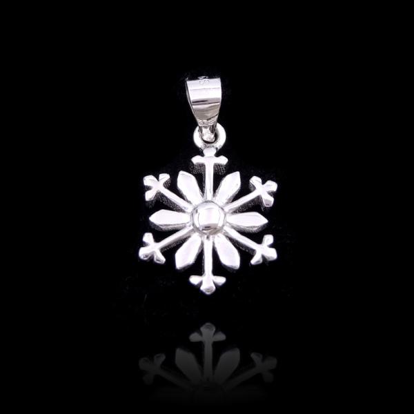 Stereoscopic Plain Silver Pendant Rhodium Plating With Heart Shape