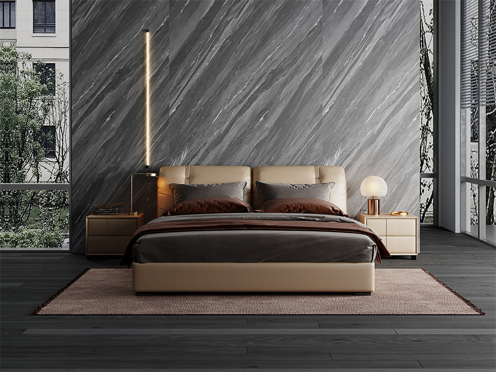 Grey 1600x3200mm Eco-Friendly Wall Matt Sintered Stone Slab For Shopping Mall