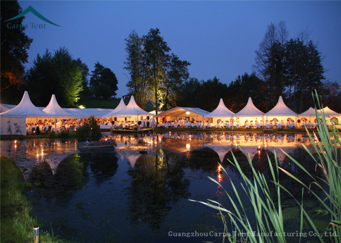 8m * 8m White PVC Roof Outdoor Party Tents For Commercial Event