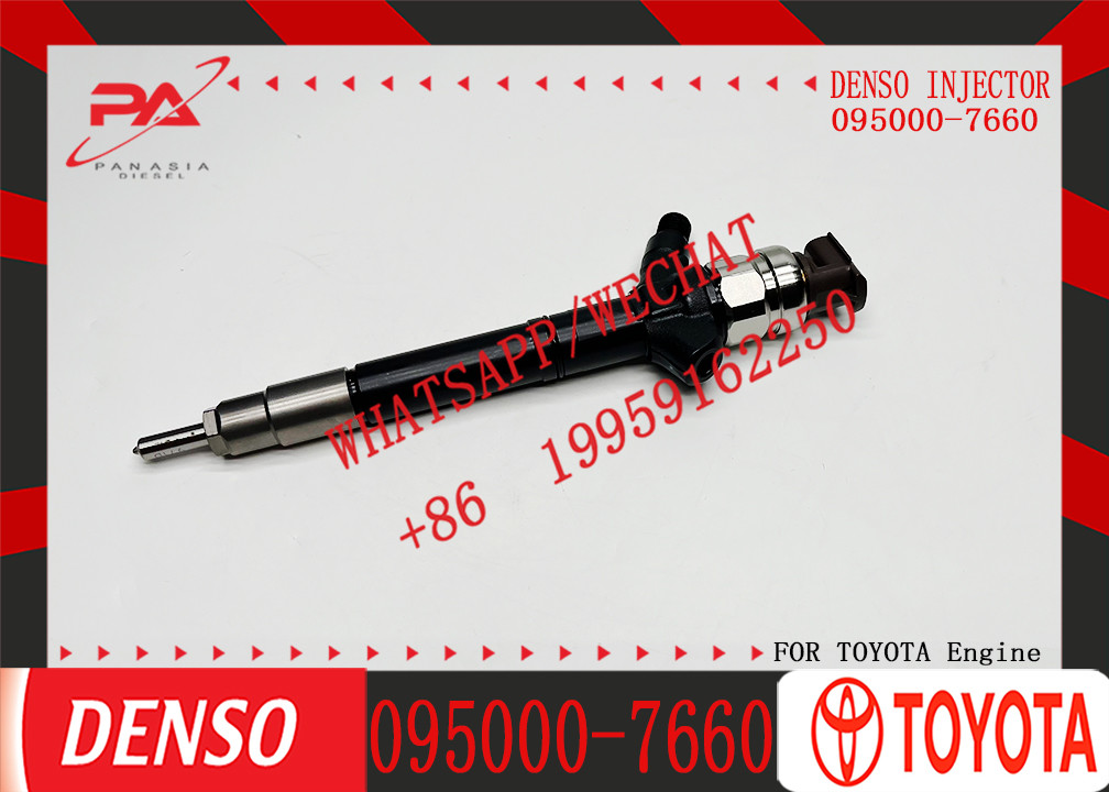 High Quality New 095000-7660 Aluminum Common Rail Fuel Injector DENSO for TOYOTA 2.0 VERSO 23670-09180 23670-0R190 Diesel