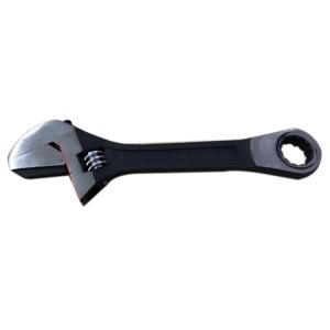 China Black Color Pass-Thru Adjustable Wrench Removable Reversible Jaw 1-1/2in Capacity Pipe Wrench 22mm Ratchet on sale