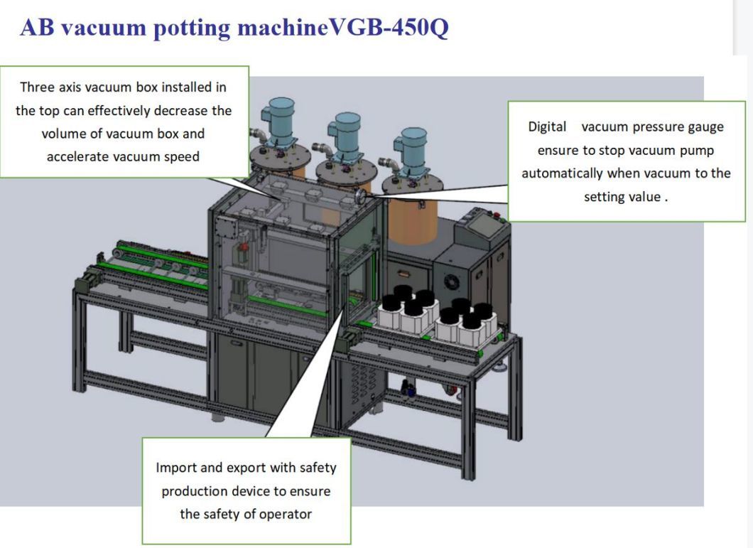 Two Component Vacuum Potting Dispensing System for Epoxies PU Silicones Adhesive