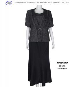 Quality Plus size long skirt black skirt suit for sale