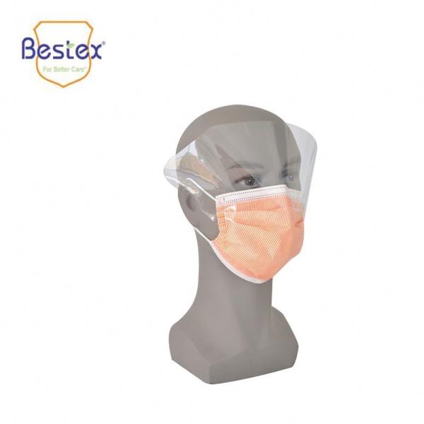 Quality 2.5cm Width Disposable Face Mask With Eye Shield for sale