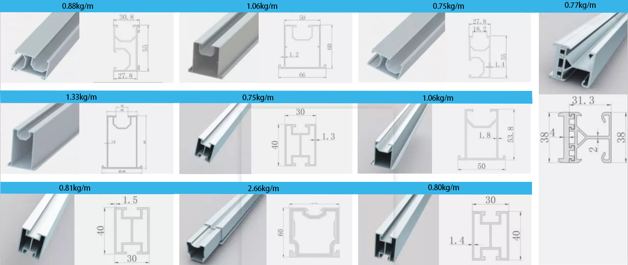 1.4KN/m2 Snow Load Anodized Solar Mini Rail for Solar Roof Mounting System Rail