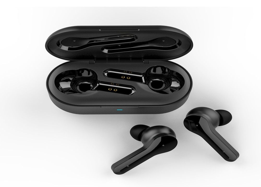 Headset stereo and wireless in ear earphones with 300mA Charging Case,all smart phone can use it DX-09