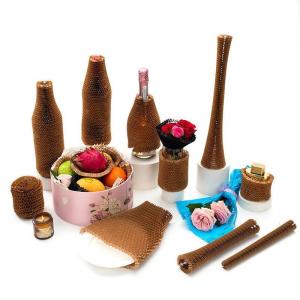 Quality Cylindrical Honeycomb Kraft Paper Wrap Roll Brown / White Honeycomb Sleeve for sale