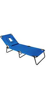 folding chiase lounge with face hole