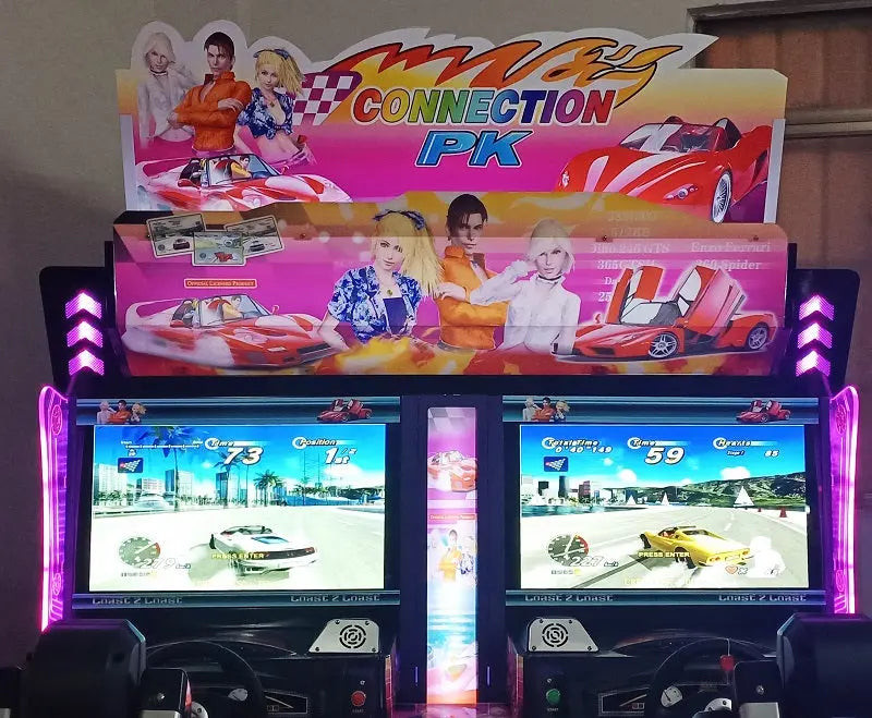 Classic 2 Coast Outrun Car Race Game Simulator Double Players Arcade Twins