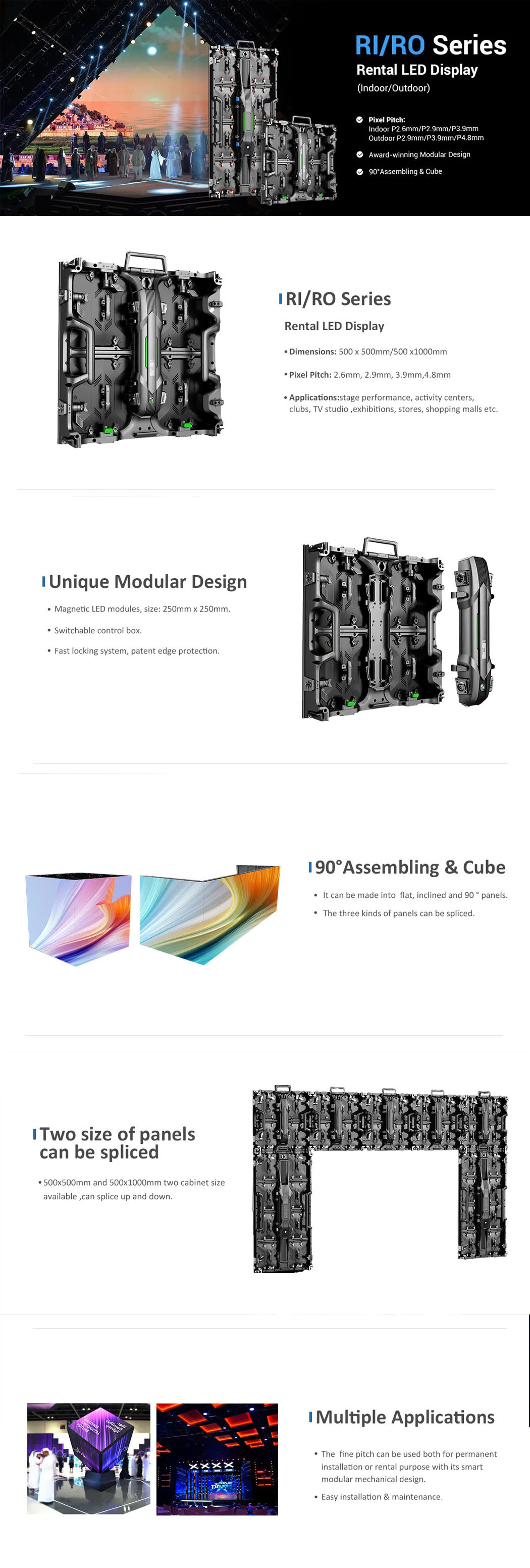 2023 best new 500X1000 500X500 P3.91 Rental Screen Cabinet Led Display Outdoor P4.81