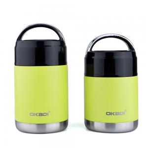China Eco Friendly 650ml Stainless Steel Vacuum Flask Food Storage Container with Handle on sale