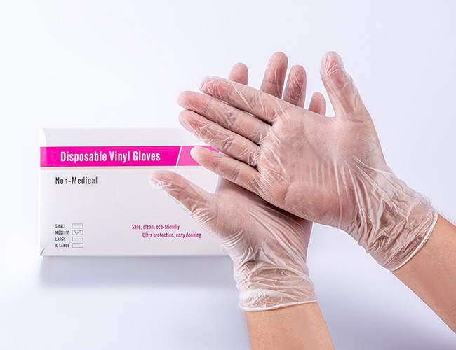 Disposable Transparent Plastic Food Grade Vinyl Food Gloves Household