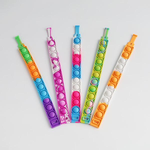 Silicone Rubber Bubble Stress Relieving Toy Rainbow Rubber Customized Popular