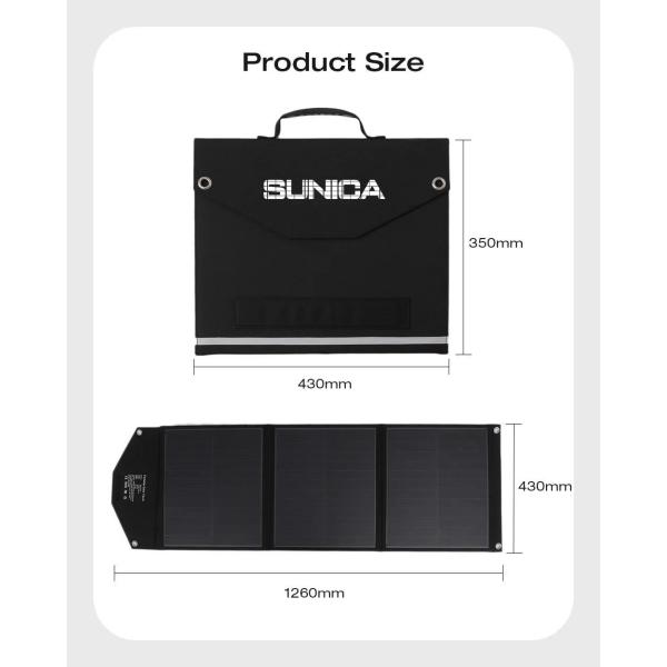 Portable Panels 100W 19V Folding Solar Panel Outside Camping