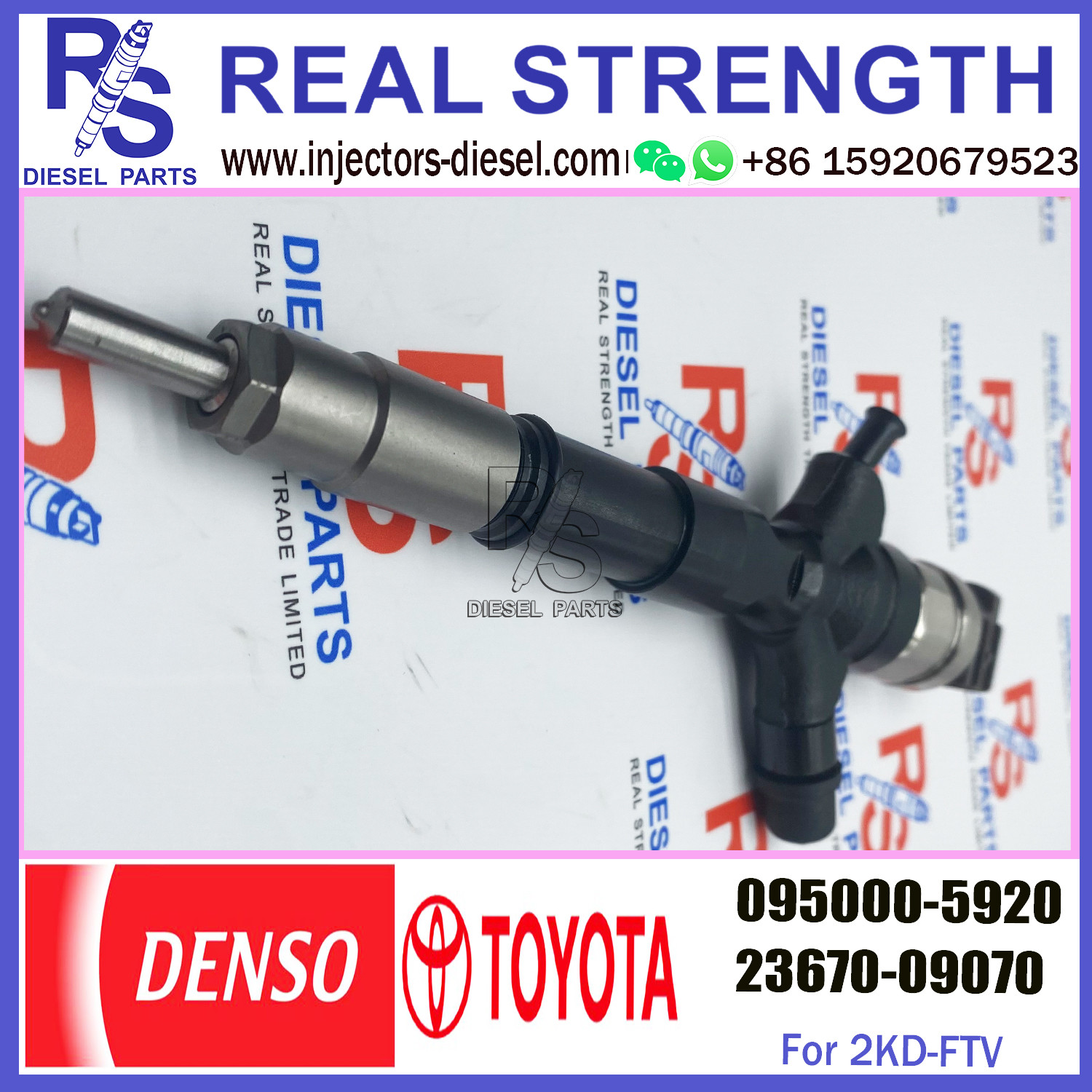 Common Rail Injector 23670-30110 095000-6180 095000-5920 for Diesel Engine 1KD-FTV