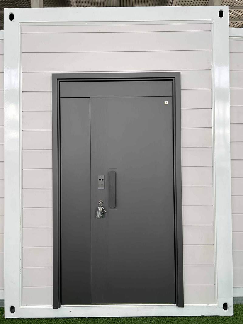 40ft Expandable Container Shelter White Frame Gray Wall Panel Broken Bridge Aluminum Door