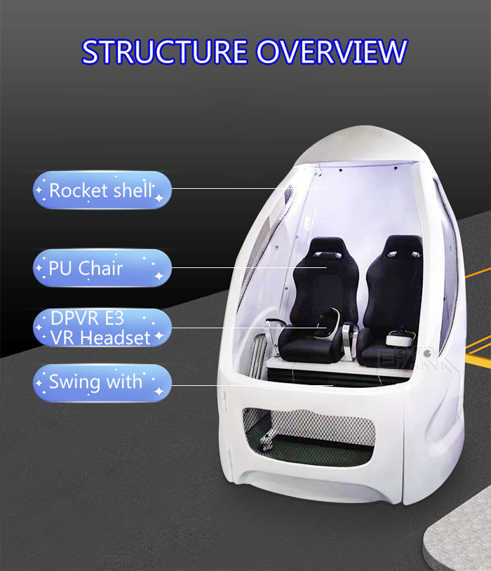 Double Space Capsule 9D VR Simulator With 19 Inch TV Display