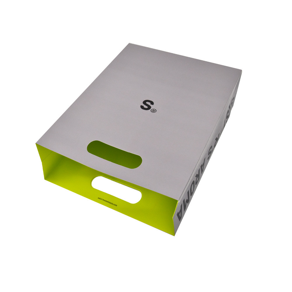 Promotion Custom Paper Shopping Bags ISO9001 Certificate White Handbags