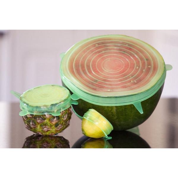 Fresh Keeping Silicone Kitchenware Products , Reusable Stretch Silicone Lid Covers