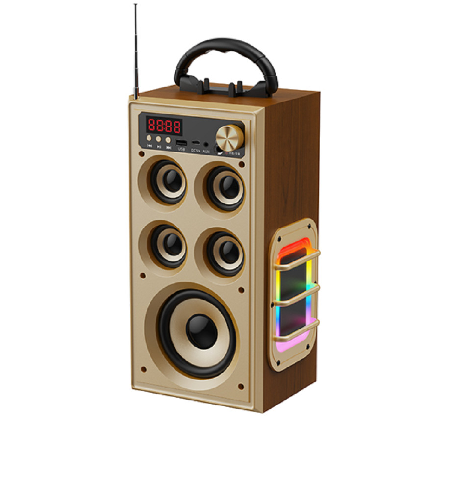 3600mAh Battery Multifunctional Wireless Speaker SNR≥75dB 4-inch 50-magnet Unit And Four 2-inch 40-magnet Units With RGB-lit Bass Diaphragm For Music