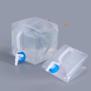 Collapsible Water Container With Spigot, Foldable Camping Water Container