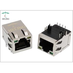 Quality R / A Tab Up 8P8C Modular Connector With 10 / 100 Base - T Integrated Magnetics for sale