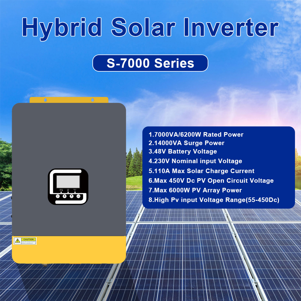 6200W 48VDC Home Solar Inverter With Pure Sine Wave Output Overload Protection