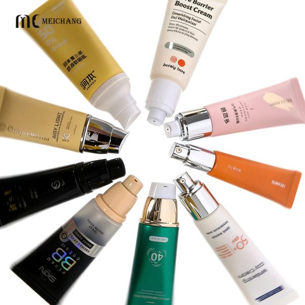 Eco-friendly Customizable Airless Cosmetic Tube with Pump for Foundation Primer Sunscreen & Lip Balm(MC-706)