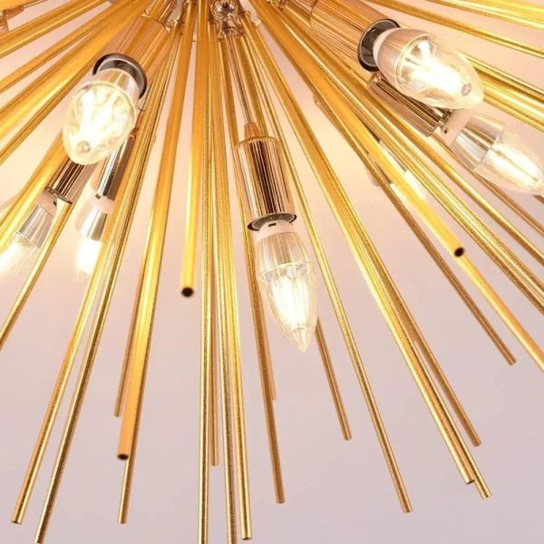 Hedgehog Ball Chandelier American Living Room Dining Room Sunburst Starburst Chandelier （WH-AP-656）