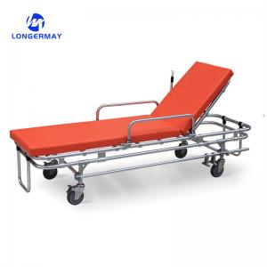 Quality Factory Stainless Steel Adjustable Hospital Patient Transport Emergency Ambulance Stretcher Trolley for sale