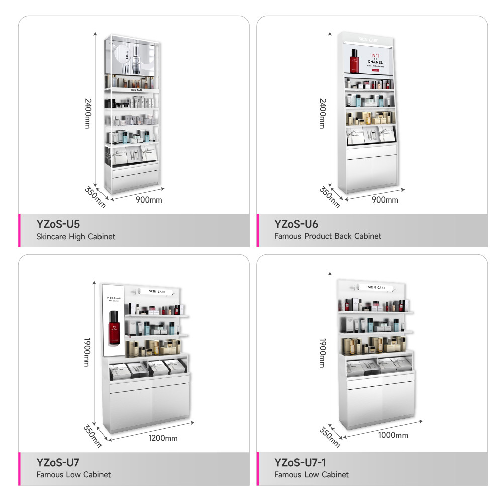 Cosmetic Display Cabinet Multi Layer Adjustable Display Rack For Retail Store Design And Customized Shop Decoration