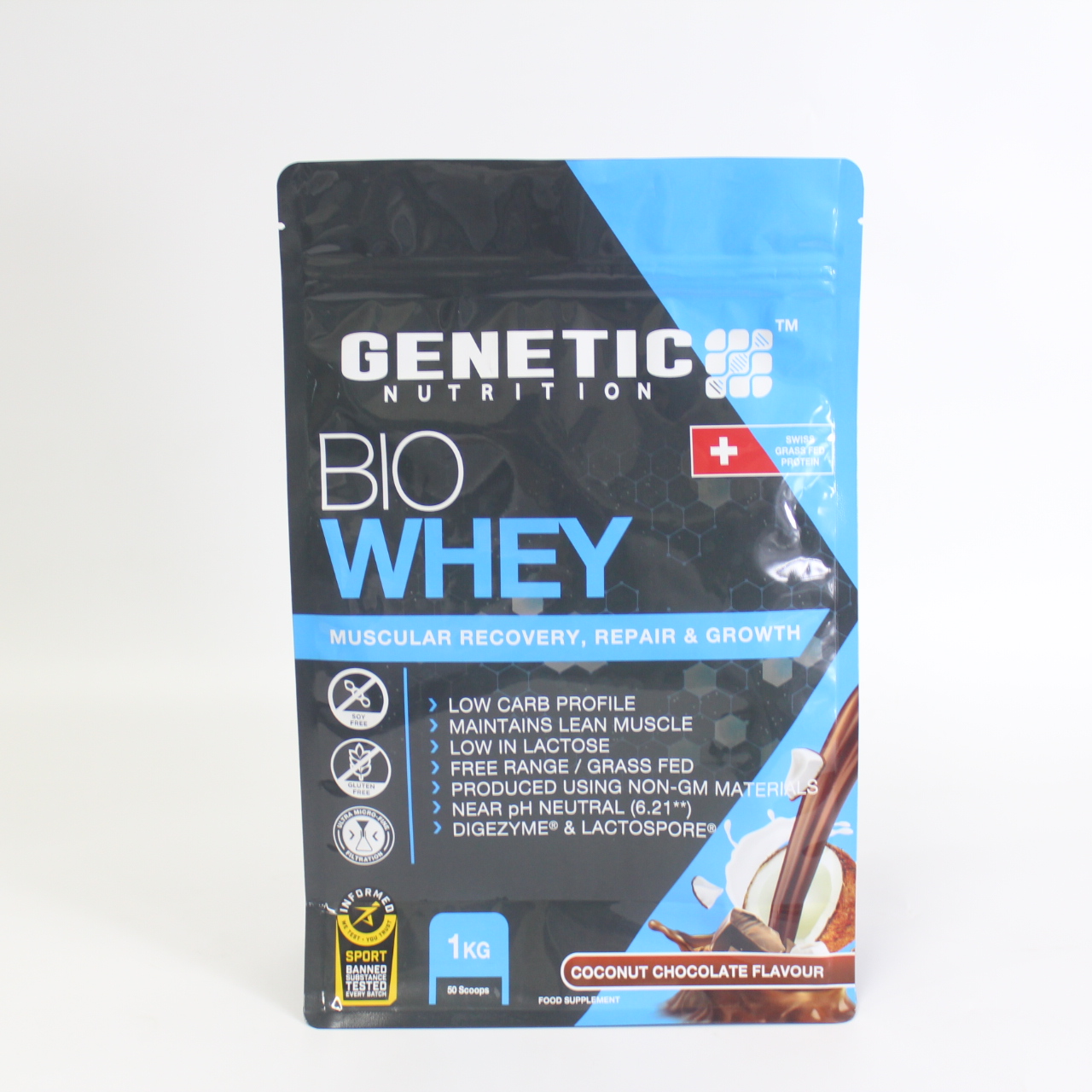 Customized Resealable Pouch Smell Proof Flat Bottom Bags For Packaging Whey Protein Powder Product