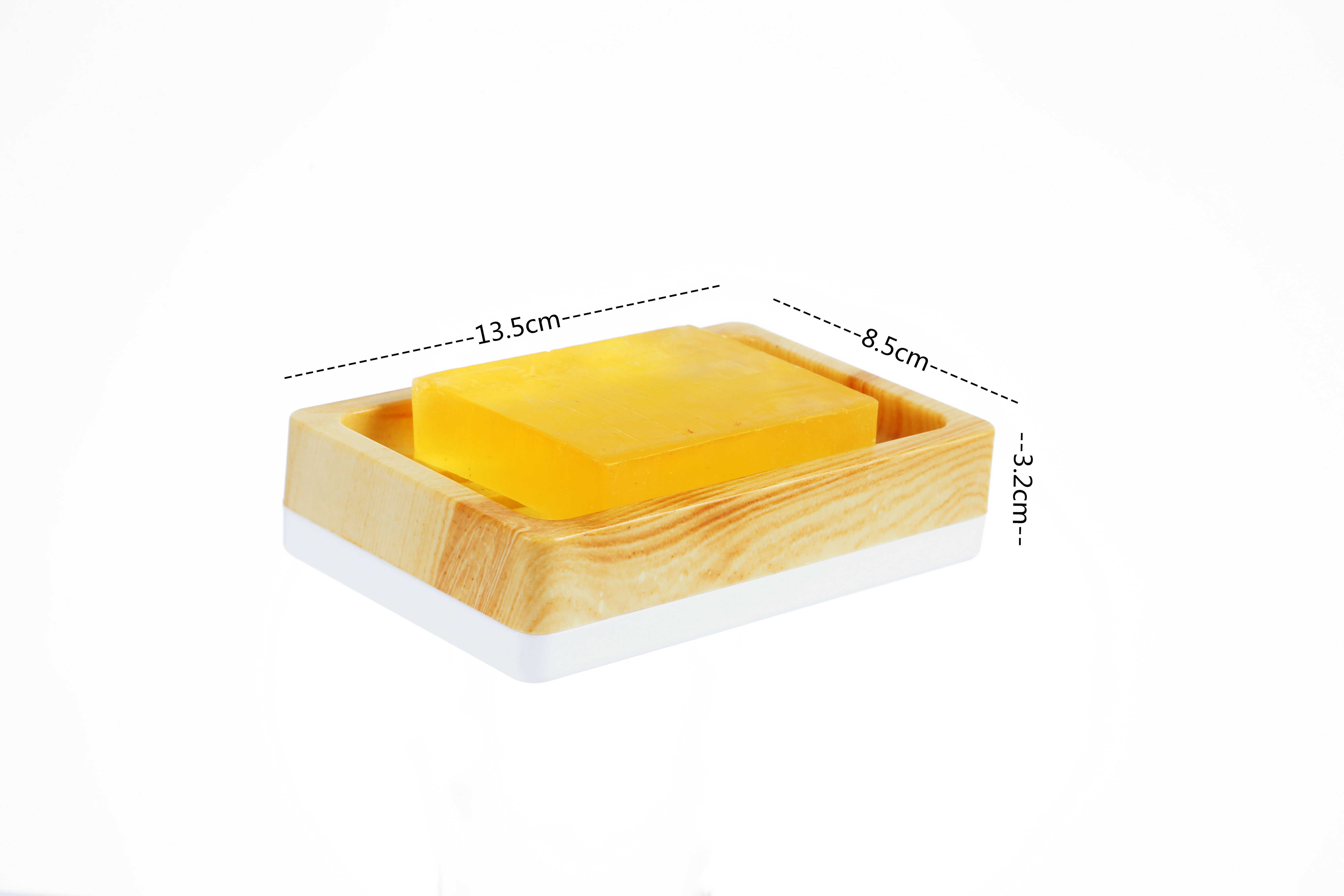 Wood Grain Bathroom Soap Stand Plastic