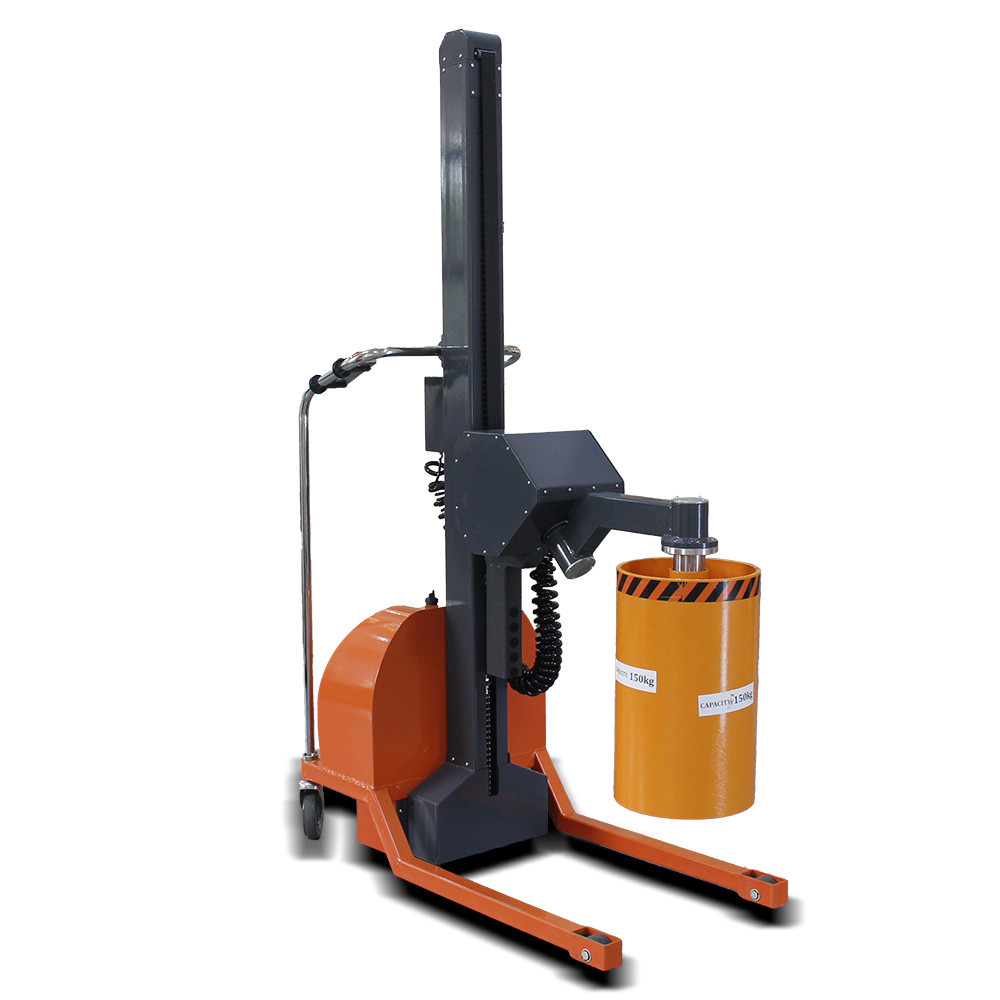 Rated Load 500kg 1.6m Semi Electric Pneumatic Roll Turner Stacker With CE Authentication