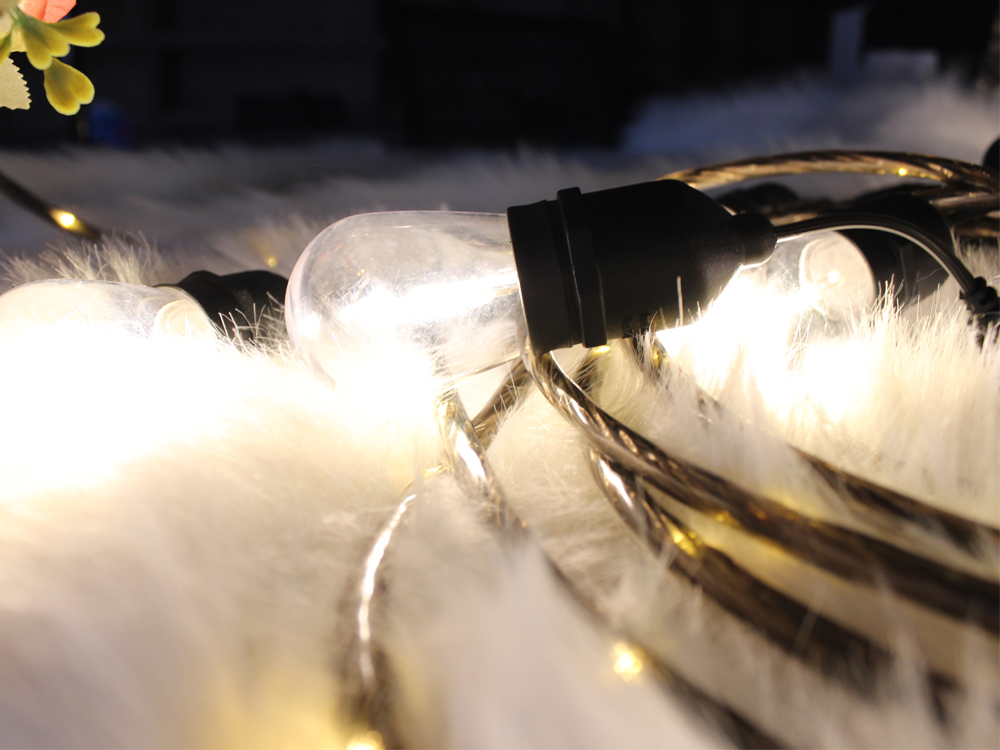 Flash Light Cable S14 String Lights IP65 Commercial Grade LED Party Outdoor S14 LED String Light For Patio Garden