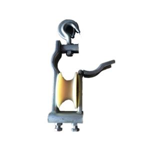 Angled Cross Arm Mounted Hook Style Conductor Stringing Blocks