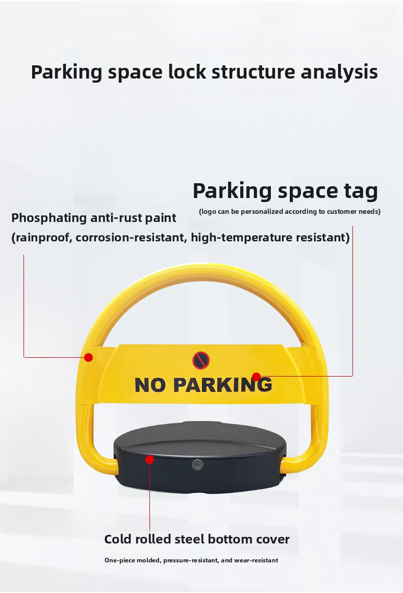 High Security Car Parking Locks Corrosion Resistant Waterproof Parking Reservation Lock