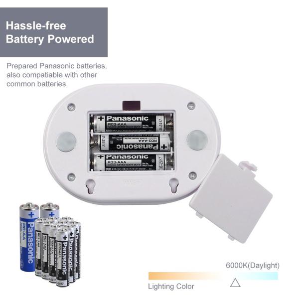 Wireless Remote LED Night Lights- Battery Powered LED Puck Lights Controlled by RF Remote