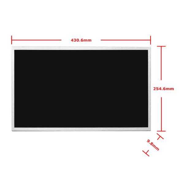 18.5 inch LVDS Interface HD TFT LCD Display Screen 1920x1080 IPS 1100nits Wide Temperature Custom Touch Screen