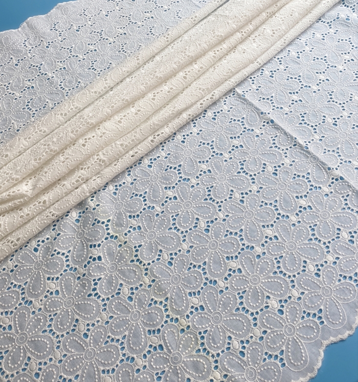 2020 new Coloful Handmade DIY Clothes Accessories Embroidered Cotton Lace Fabric