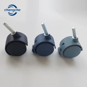 Quality Customized White Neoprene Threaded Stem Furniture Casters Wheel for sale