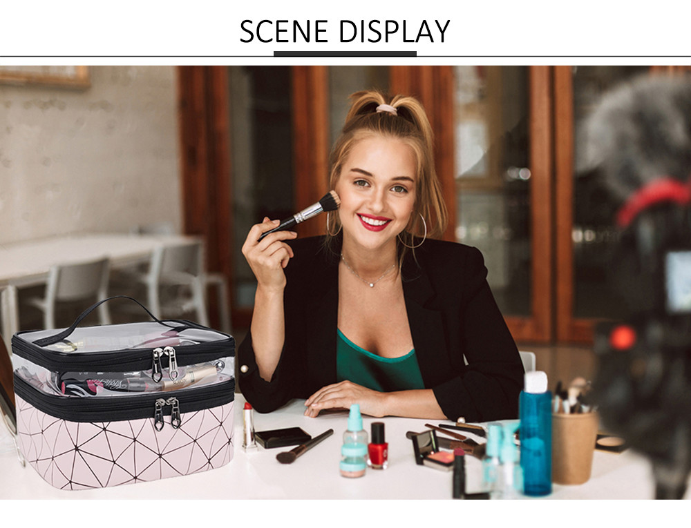 Portable PU makeup toiletry travel bags For Women