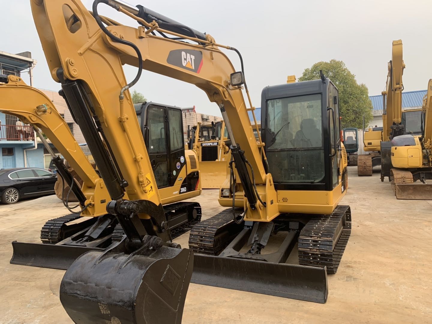 Used CAT 6T Excavators With 600mm Track Width And Hydraulic System Swinging