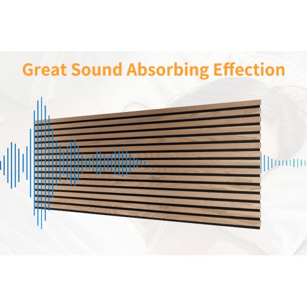 Customized Acoustic Wood Slat Panel Black Acoustic Ceiling Panel for Office