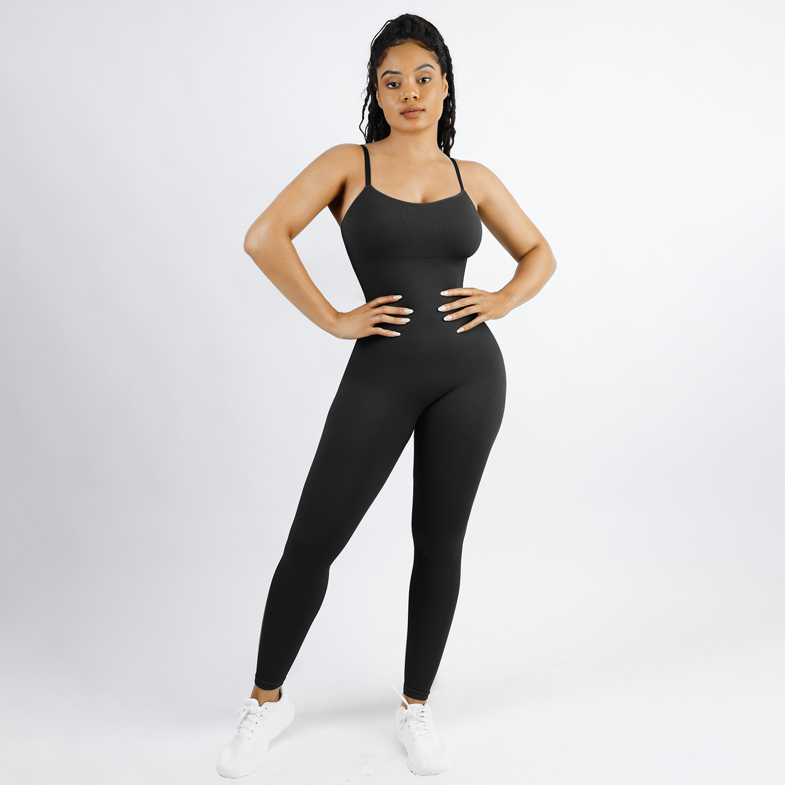 Plus Size Seamless One Piece Tight Workout Bodyjumpsuits Shapewear for Women Tummy Control